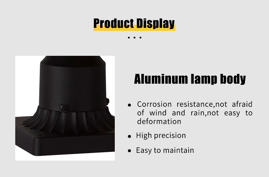 High Quality Aluminum Body Outdoor IP65 Waterproof Courtyard Bollard LED Lawn Lighting