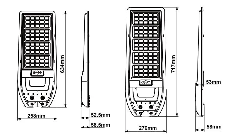 OEM/ Wholesale All-in-One Integrated Street Light Solar Power LED Outdoor Lighting 50W 100W 150W 200W Street Light