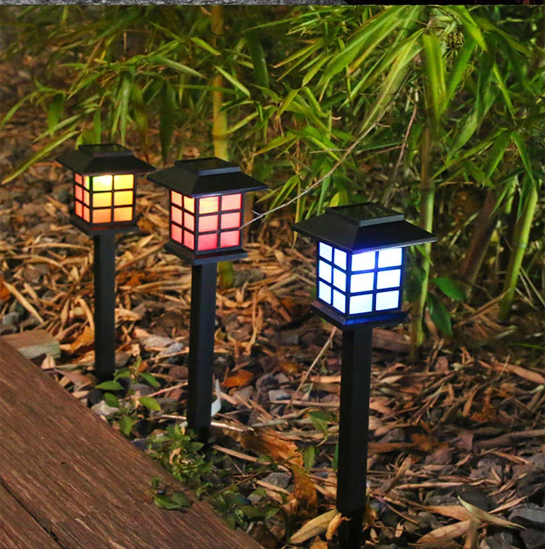 New Solar Garden Lights Outdoor Waterproof Yard Lights Three Colors