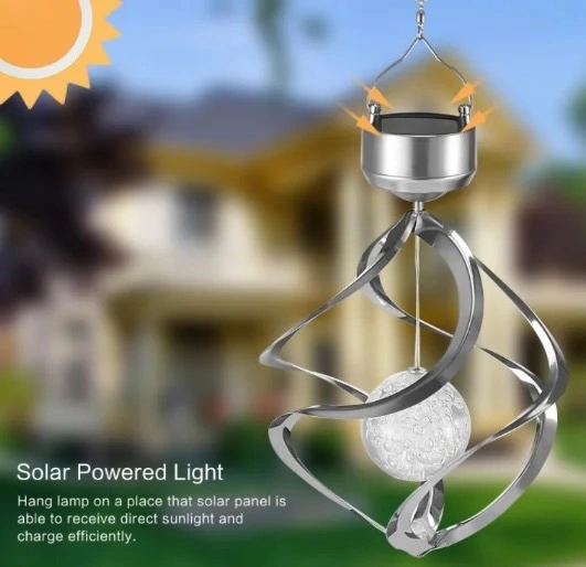 Hot Selling Solar Chandelier Colorful Decorative Power Lamp Hanging Wind Bell Lights