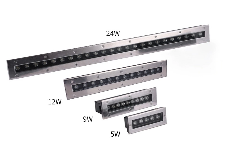 36W Rectangular Waterproof IP65 Exterior Floor Recessed Linear Inground Courtyard Garden Lamp