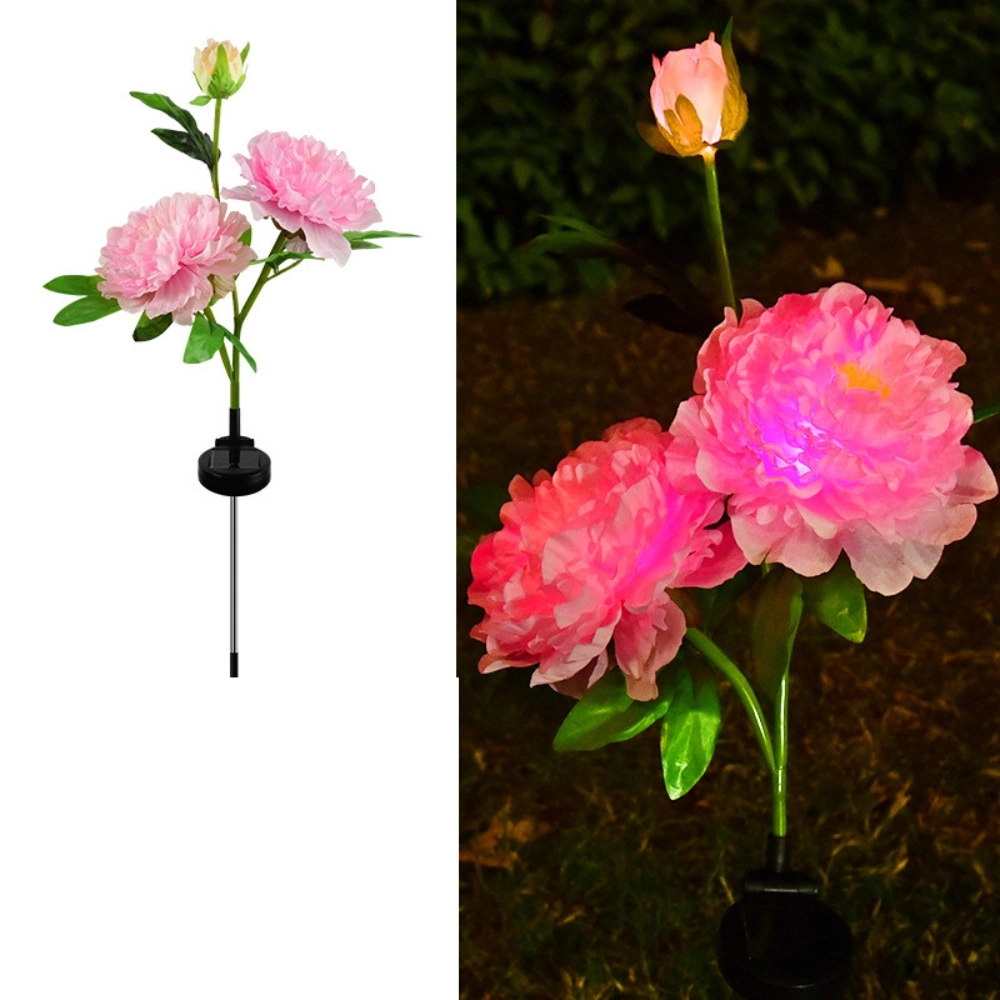 Waterproof Outdoor Decorative Lights with Realistic Flowers Ci24446