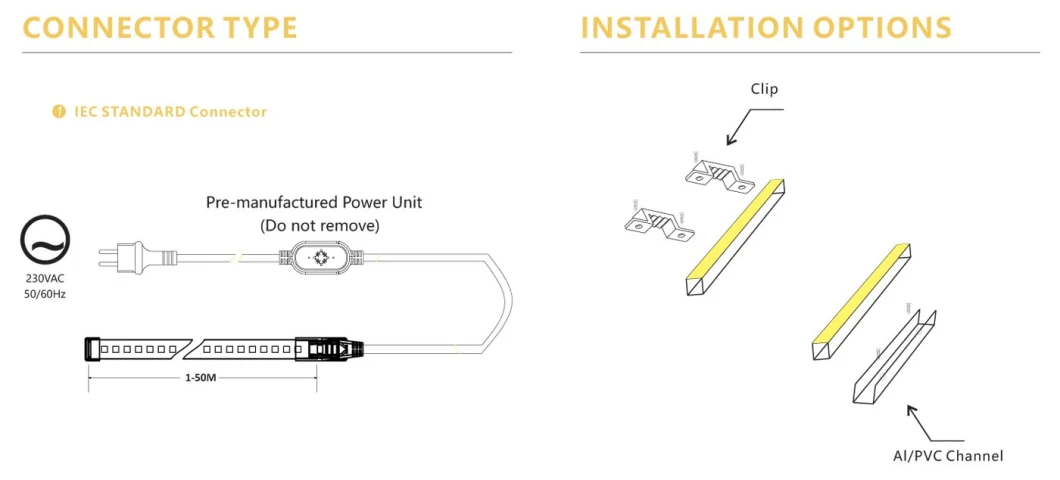 AC230V SMD5050 50m Portable Kit IP65 Outdoor Indoor Use LED Strip Light on a Drum for Construction Site Lighting Worksite Lighting Decoration Light