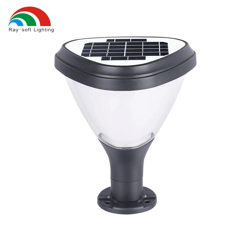 Aluminum Solar Walkway Fence Pillar Lamps Garden Landscape Lights LED Outdoor Waterproof Park Decorative Lights