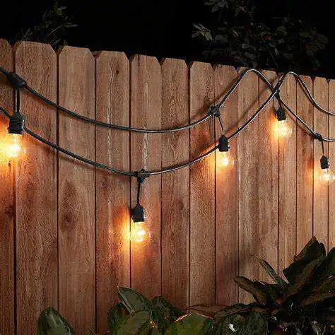 Garden String Lights with Warm White Bulbs IP65 Christmas Decorative String Lights