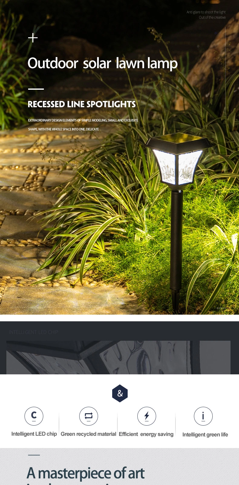 Solar LED Lights for Outdoor Patio Pathways