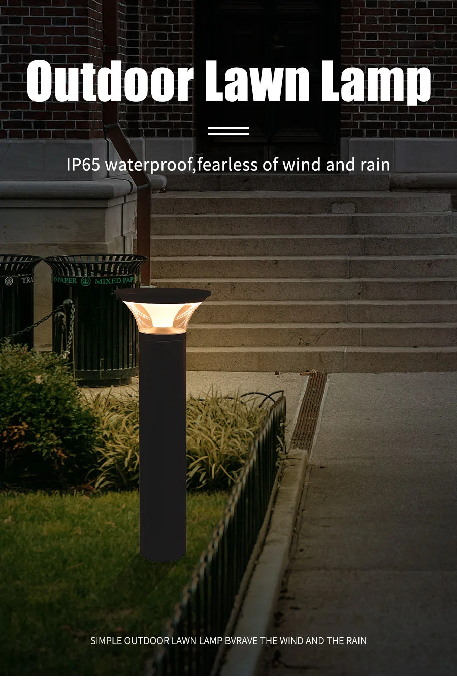 Modern Simple LED Lawn Lamp Outdoor Courtyard Lights with Customization