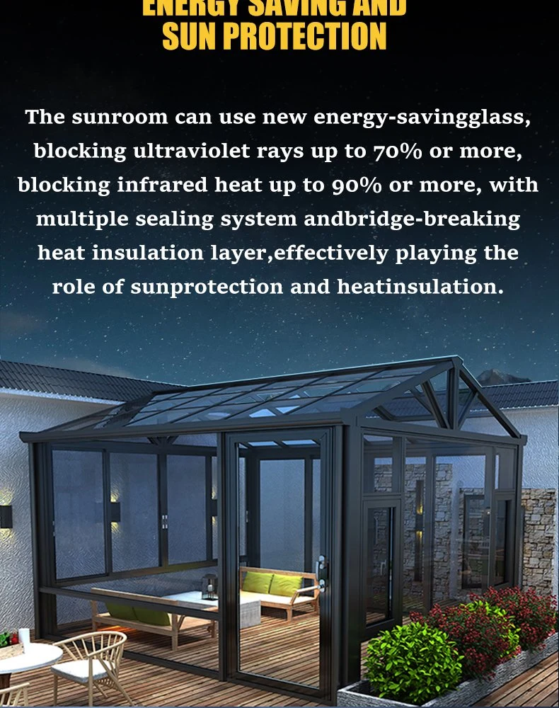 Customizable Noise-Proof Sunlight Room Courtyard Glass Sunlight Room Modern Garden