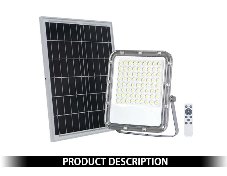 Long Distance Stadium CE EMC RoHS Outdoor Garden Super Bright Marine Grade 100W IP65 Dusk to Dawn Outdoor LED Floodlight Slim Solar Flood Light