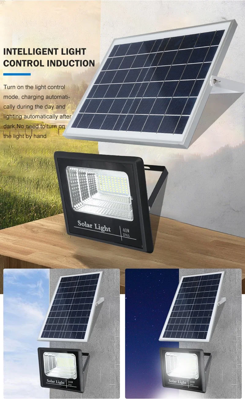 China Manufacturer Cheap Price Modern Outdoor Security Parking Lot Square Garden Super Bright 60W 100W 200W LED Best Solar Floodlight