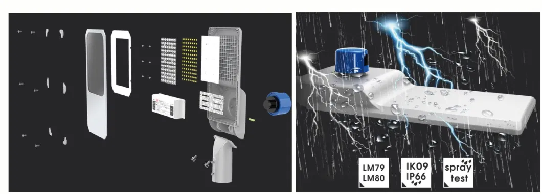 170lm/W Photocell Post Top Parking Garden Pathway Highway Public Area Lighting LED Road Lamp 30W 40W 50W 60W 80W 90W 100W 120W 150W 180W 200W LED Street Light