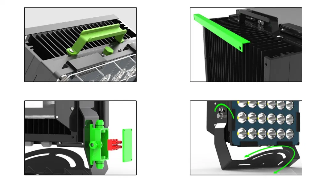 Nighttime Sports Event Illumination 150-220lm/W 100W 200W 300W LED Flood Light 5/10 Years Warranty for Sport Stadium Tennis Project