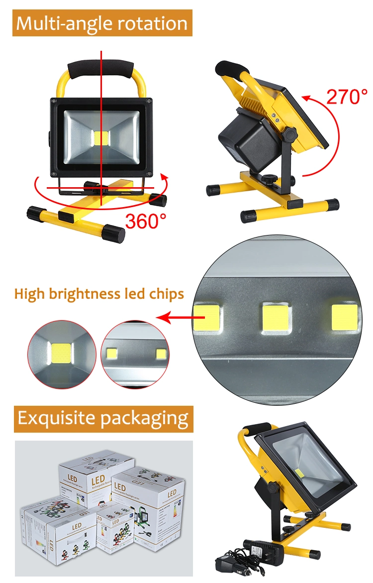 Recharge Portable 360 Rotate Inspection LED Work Light with Handle