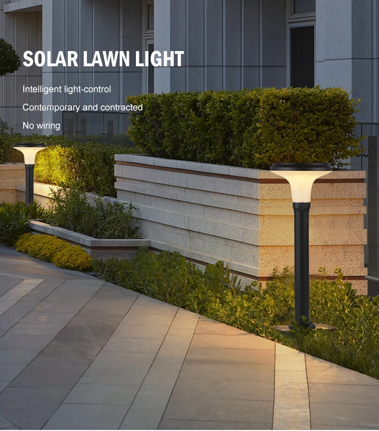 Pathway Courtyard Park Garden Outdoor IP65 Bollard 5W LED Solar Lawn Lamp