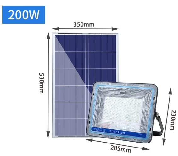 Solar LED Projector with Human Sensing Lens 300W Household Outdoor Courtyard Lights