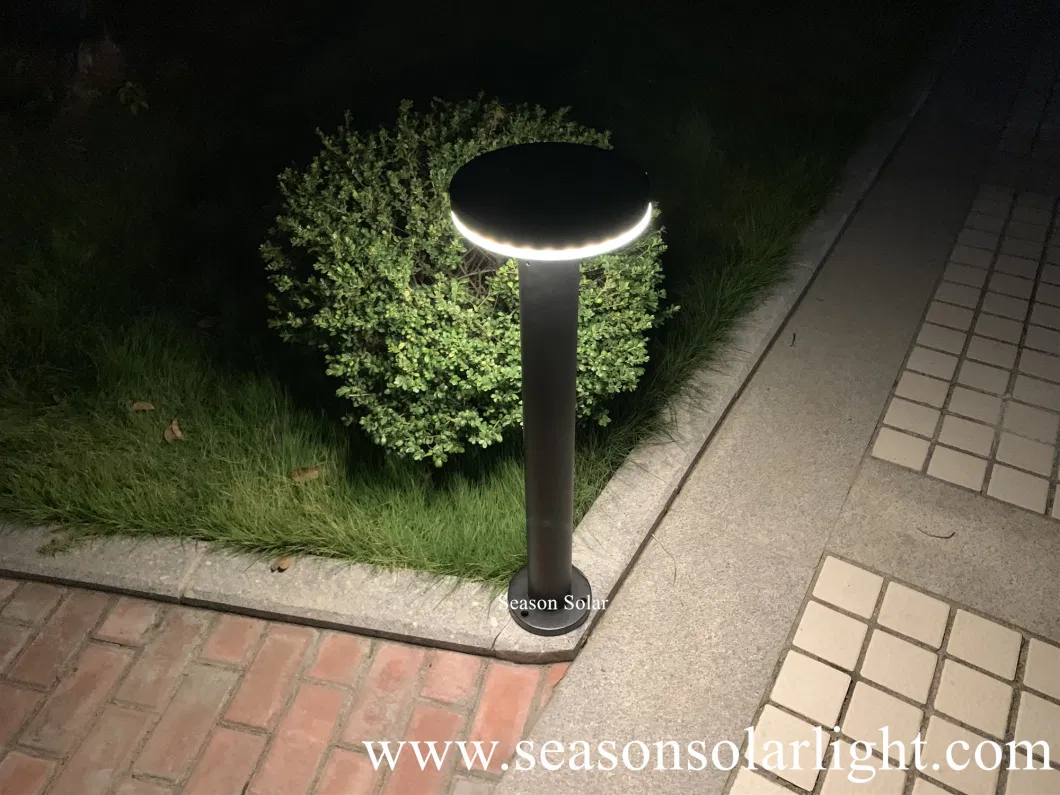 High Power Solar Charge Controller CE Outdoor Bollard Solar LED Garden Light with 5W Solar Panel &amp; LED Light