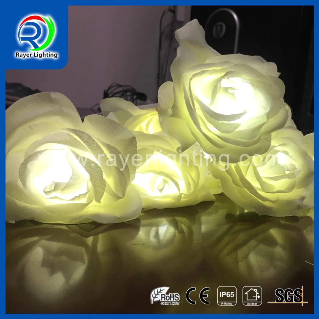 Outdoor Decotation Garden Decoration Light Decorative Light Flower Rose Light