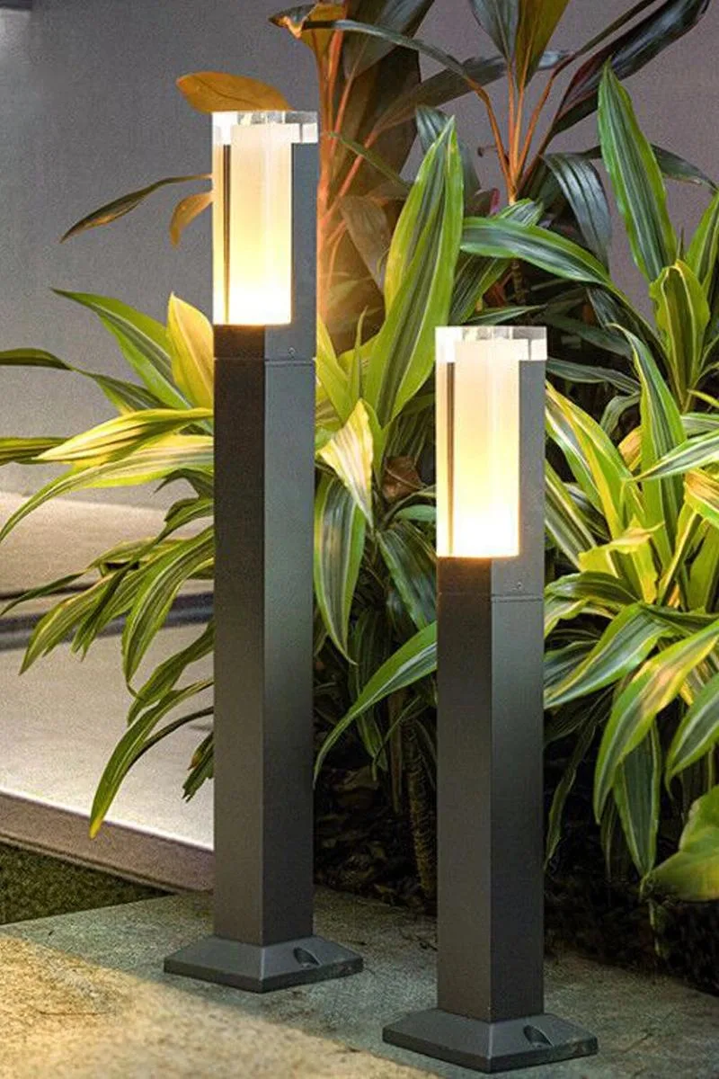 5W Square Modern IP65 Waterproof Landscape Column Garden LED Lawn Light