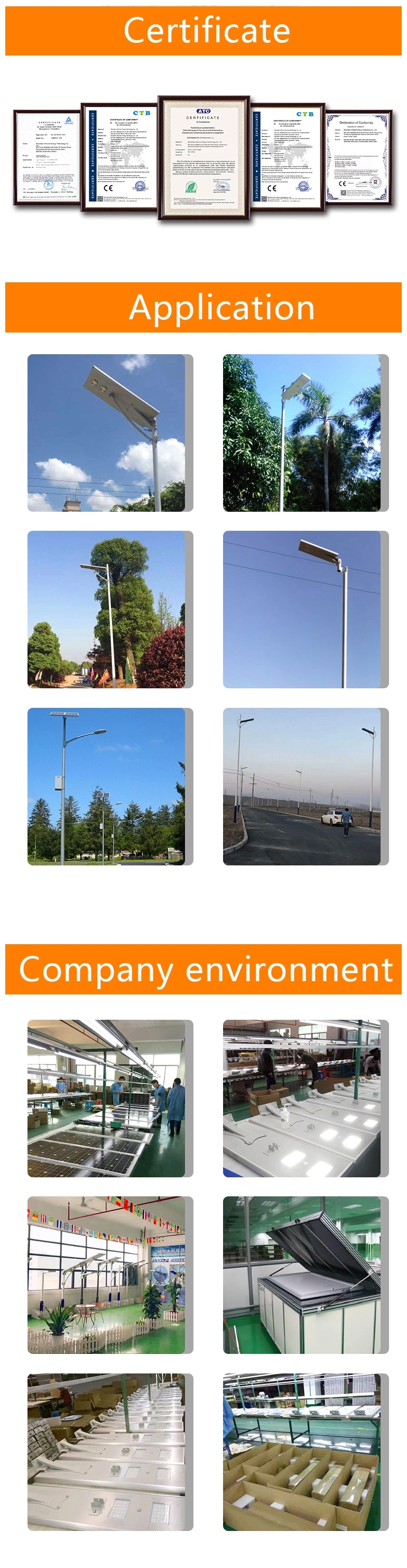 New 60W IP65 160lumens/Watt Easy Installation Integrated LED Solar Light for Road or Street Lighting