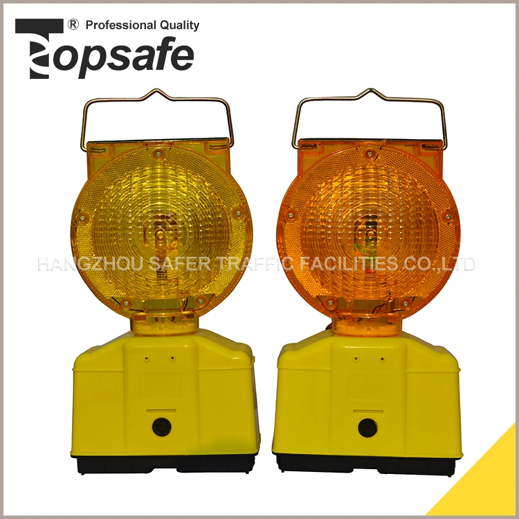 Traffic Safety High Visibility Amber Solar LED Flashing Light for Road Barricade Warning