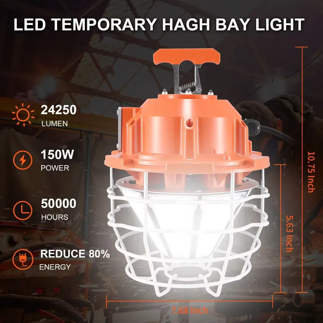 High Bay Temporary LED Work Light 150W-T 18, 000 Lumens LED Work Light for Construction Site and Factory Use