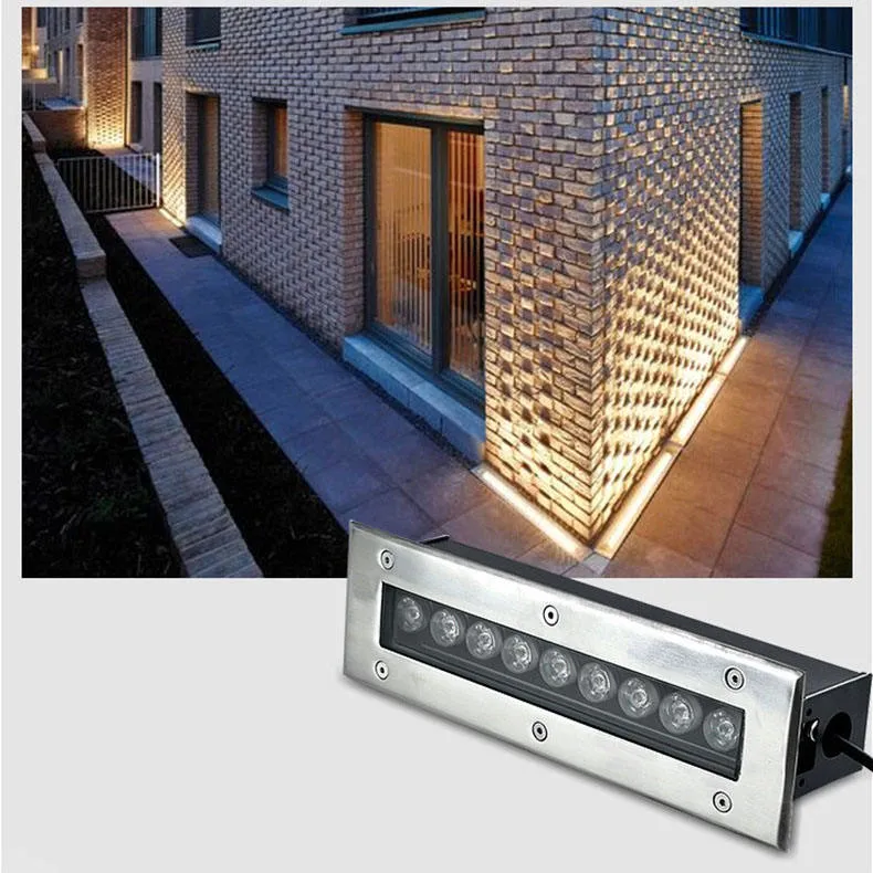 36W Rectangular Waterproof IP65 Exterior Floor Recessed Linear Inground Courtyard Garden Lamp