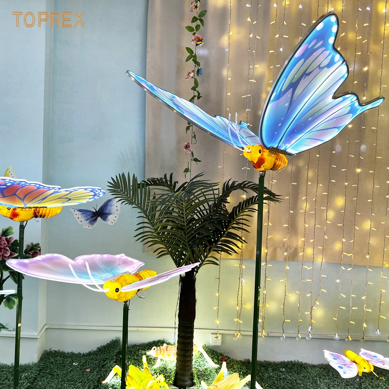 Custom Christmas Decoration LED Motif Light Navidad Decorative Event Garden Park 3D LED Moving Butterfly Lights for Street/Shopping Mall