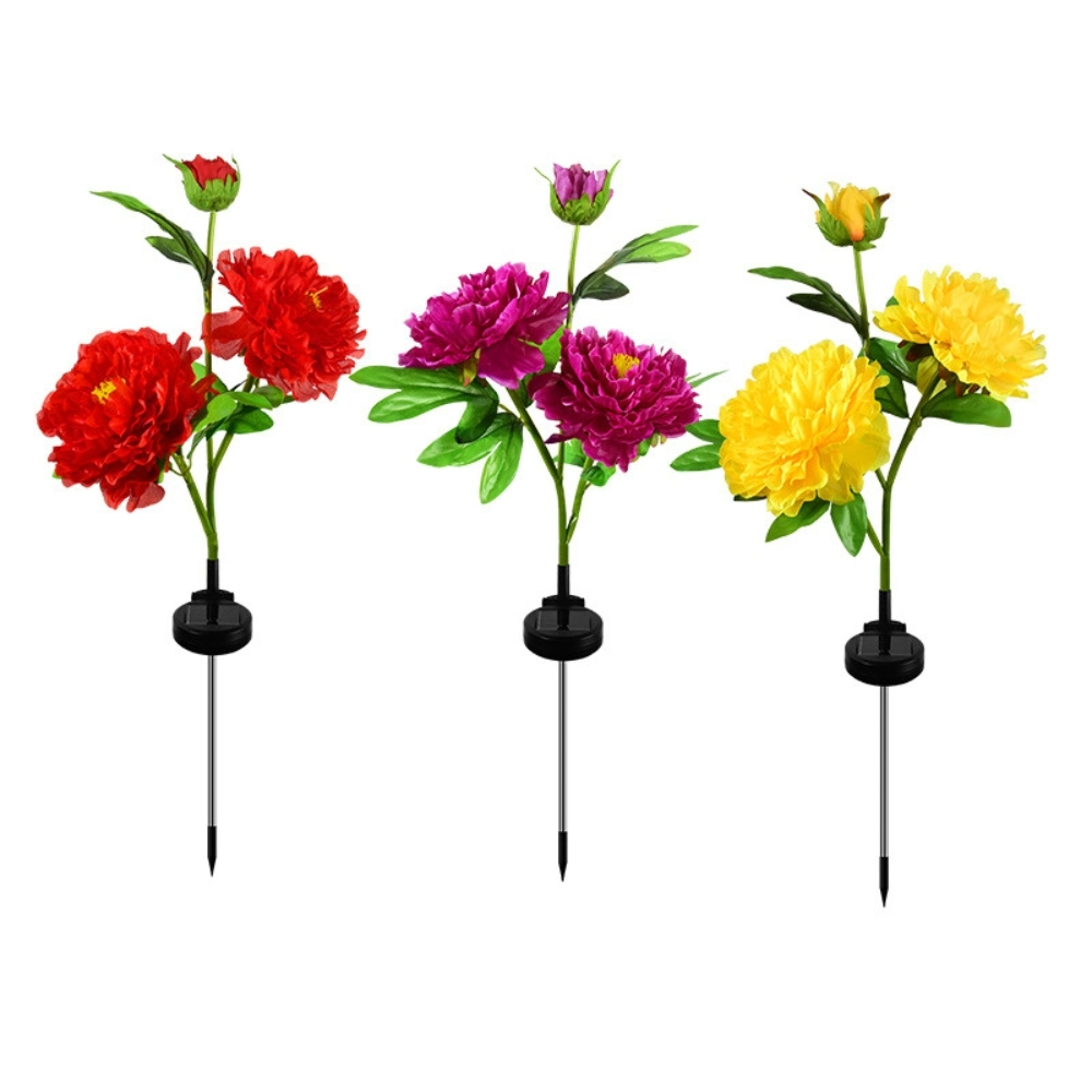 Waterproof Outdoor Decorative Lights with Realistic Flowers Ci24446