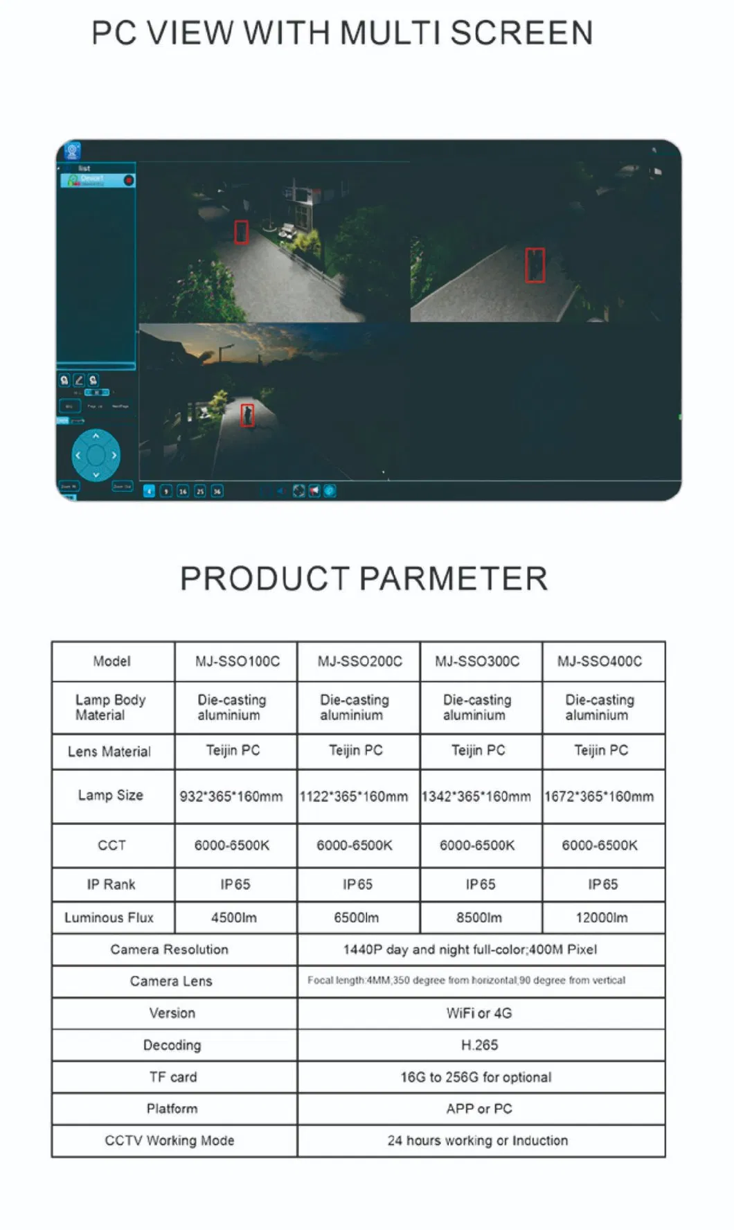 Outdoor All in Two IP66 100W Waterproof Dusk to Dawn Solar Panel PV Energy Powered Flood Outdoor CCTV LED Road Super Hot 4G CCTV Solar Street Light Starship