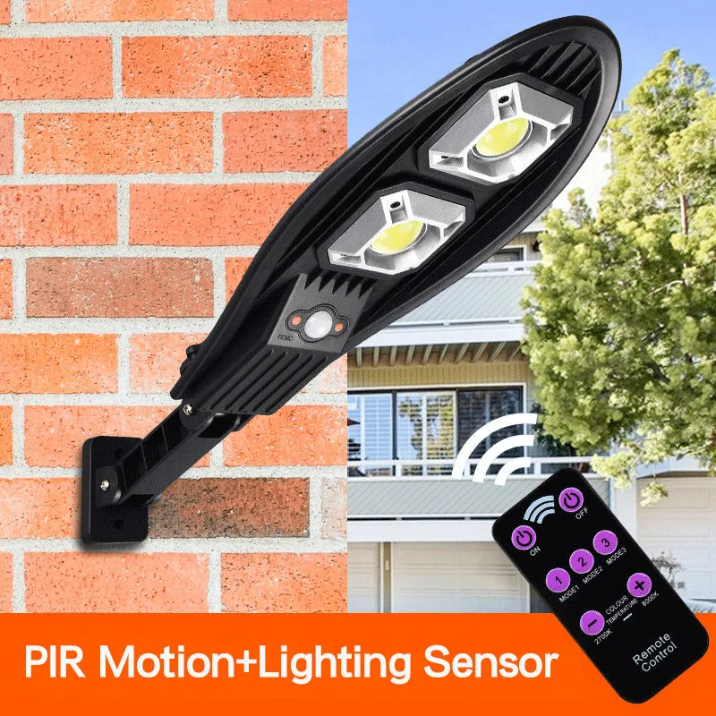 Outdoor PIR Motionsensor Dusk to Dawn Security 20W 30W LED Solar Street Light