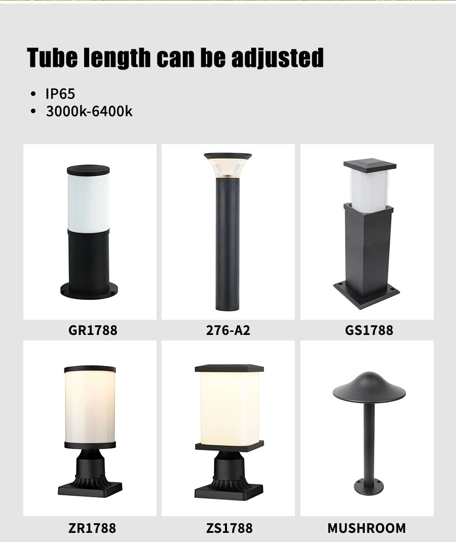 High Quality Aluminum Body Outdoor IP65 Waterproof Courtyard Bollard LED Lawn Lighting