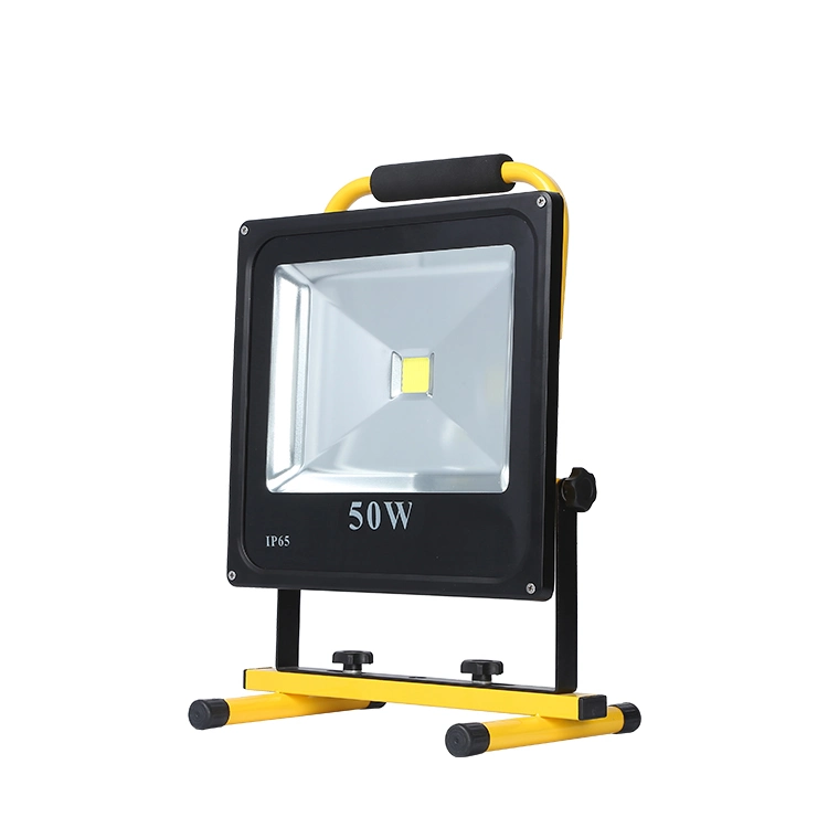 Top Quality Low Price COB Backyard IP65 Portable 50 100 Watt Rechargeable LED Flood Light