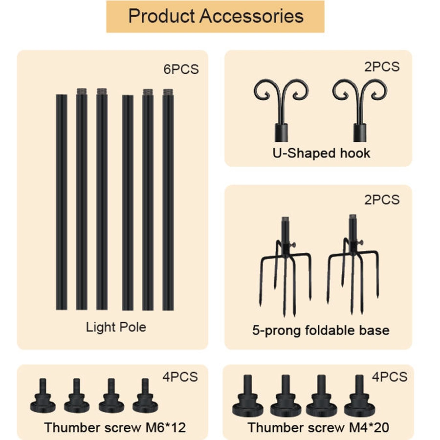 JH-Mech High Quality Steel String Light Poles