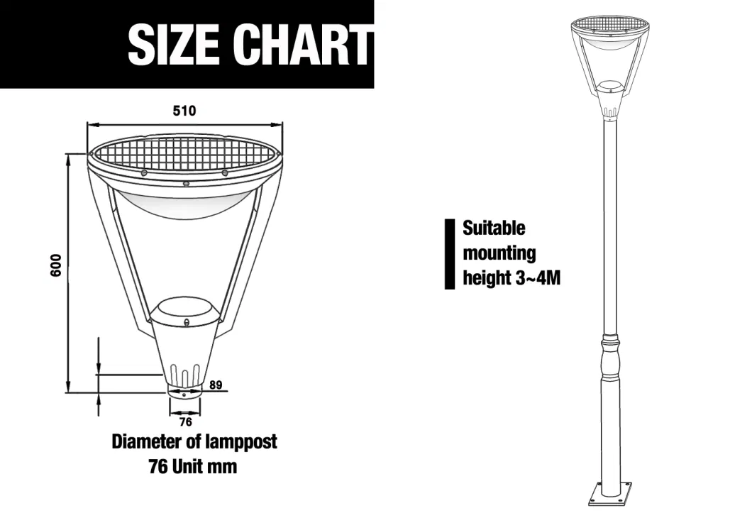 Outdoor LED Solar Courtyard Garden Lamp Solar Lighting for Home