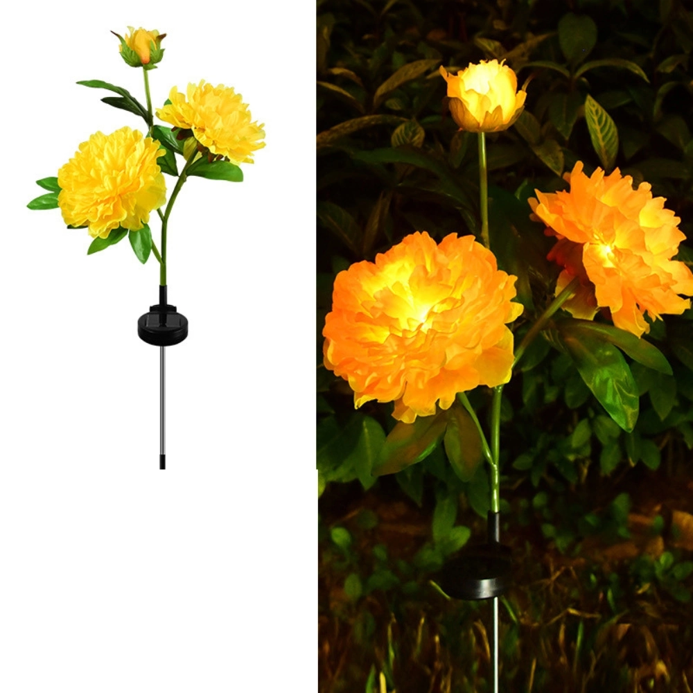 Waterproof Outdoor Decorative Lights with Realistic Flowers Ci24446