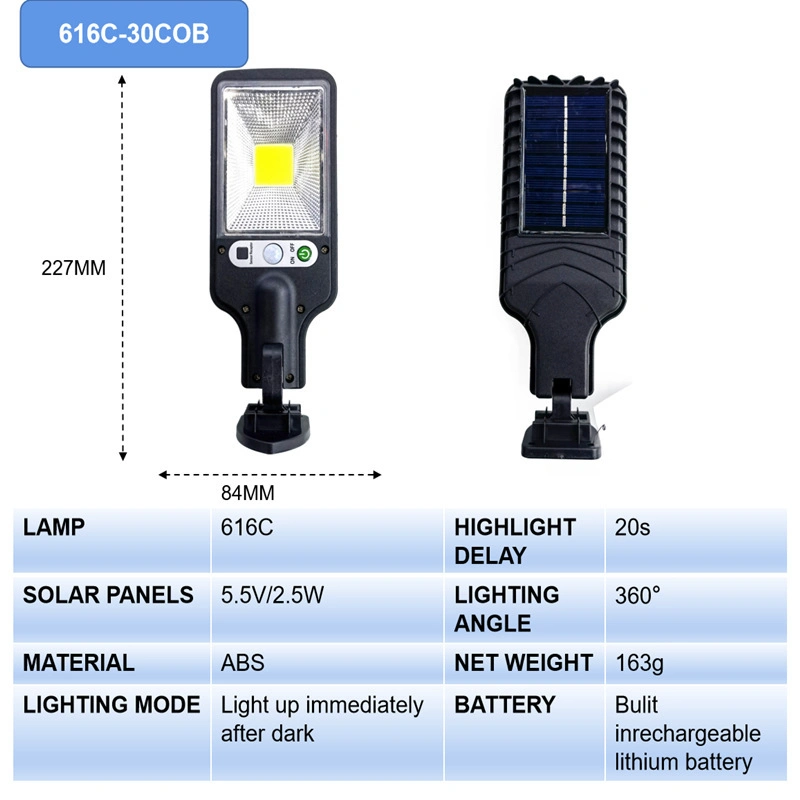 New Type Solar Sensor Lamp Outdoor Waterproof Road Lighting Courtyard Light