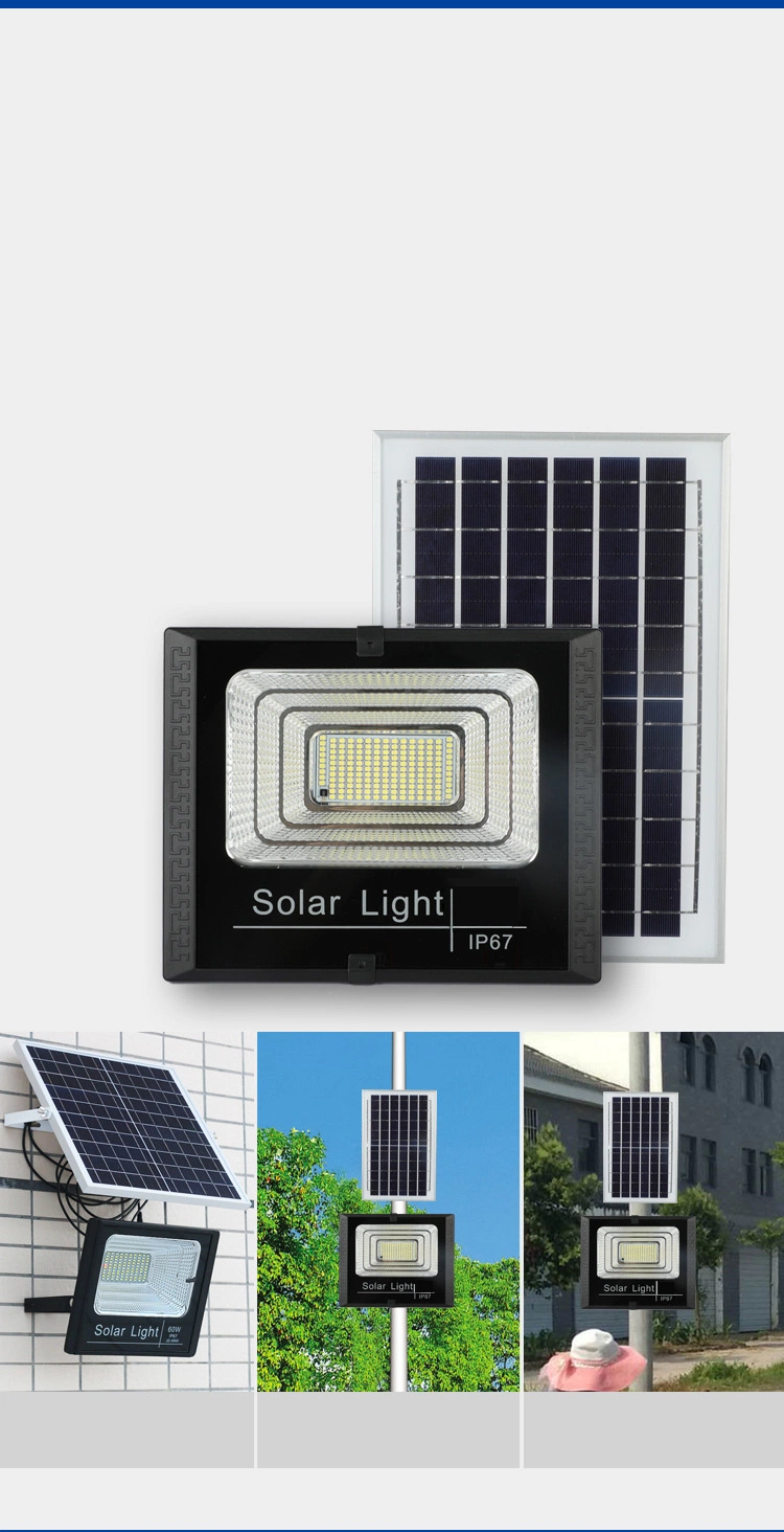 25W 40W 60W 100W 200W Solar Power LED Flood Light with Remote Control IP65 Solar Powered LED Floodlight for Yard Garden