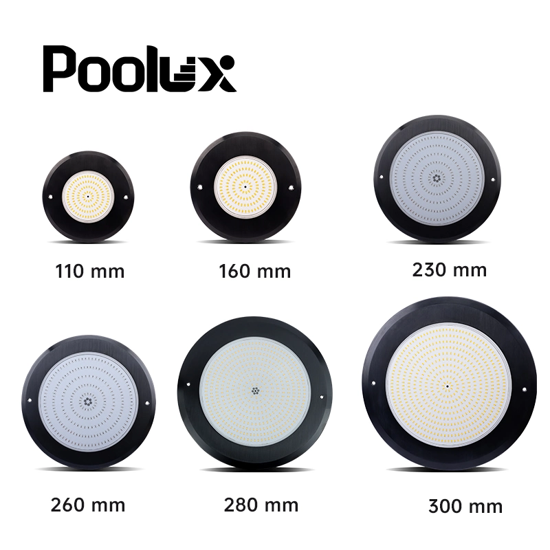 Factory Directly Supply Vibrant Colors Remoe Control Underwater IP68 Waterproof Warm Cold White Epoxy Resin Filled Swimming Pool Light