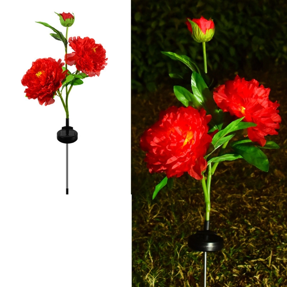 Waterproof Outdoor Decorative Lights with Realistic Flowers Ci24446