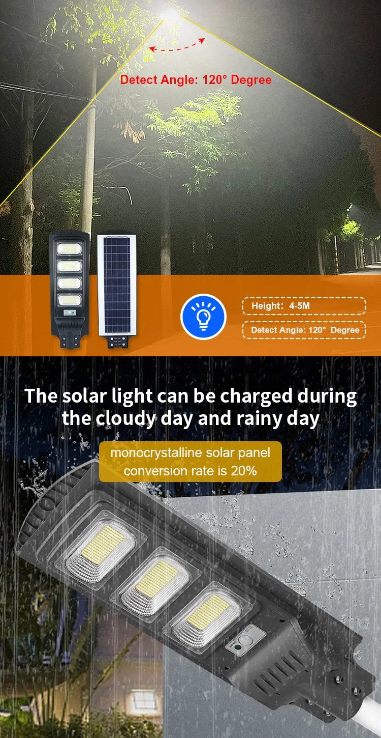 Wholesale Custom Aluminum Outdoor Road Garden Flood Lighting Waterproof IP67 50W 100W 150W 200W All in One Automatic Bifacial LED Solar Street Light