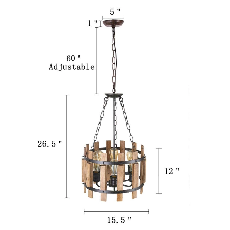 Jlc-5018 Vintage Rustic Industrial Dining Room Hanging Edison Light