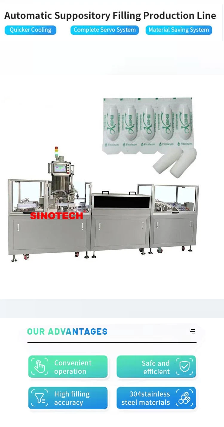 Fully Automatic Suppository Filling Packing Sealing Virgin Shell Making Machine