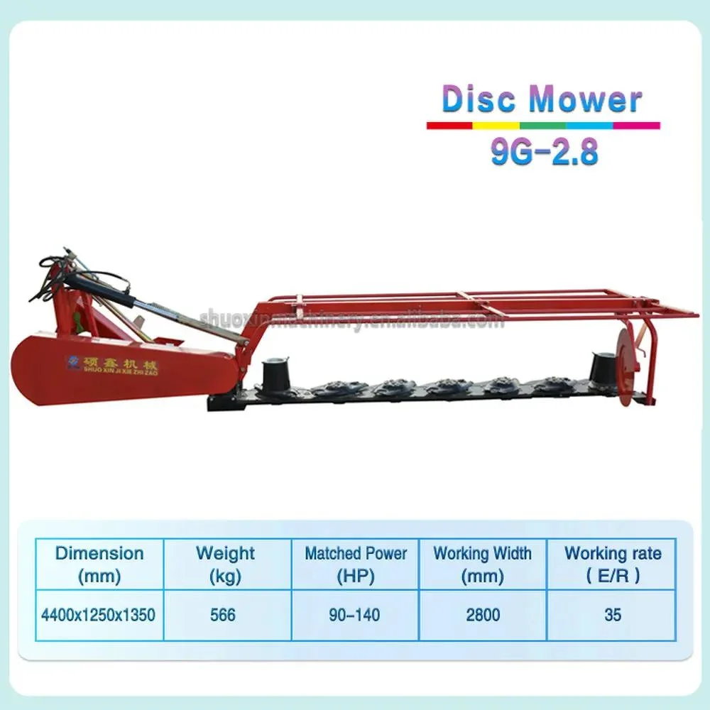 New Design Reliable Quality Pto Driven Tractor Matched with Guide Grass Cutter Rotary Mower Disc Mower