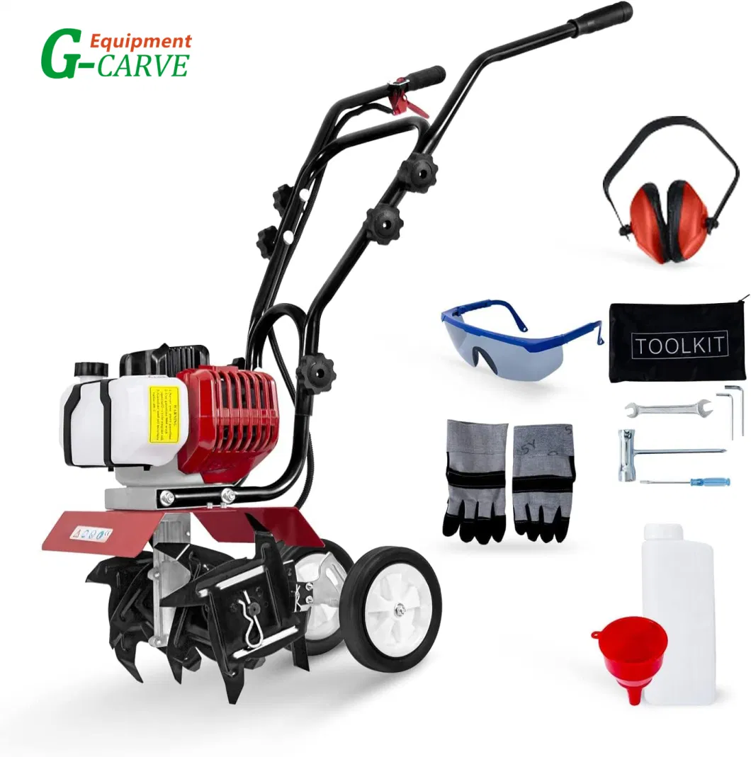 88cc Garden Cultivator Tiller Petrol Rotary Hoe 36 Tines Rototiller