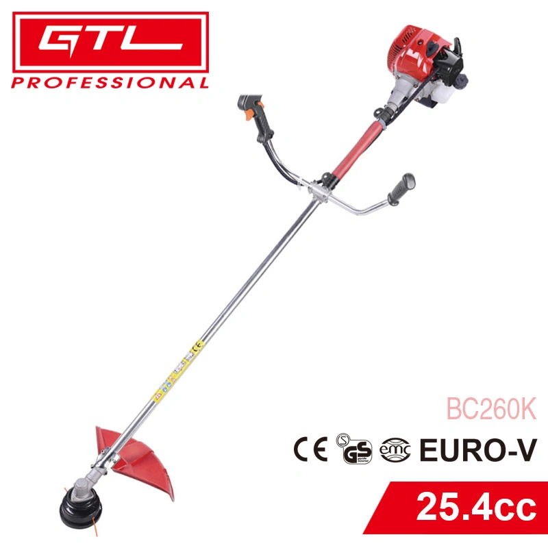 25.4cc 0.7kw Garden Grass Cutting Tools Gasoline Grass Trimmer with Nylon Cutter and Blade (BC260K)