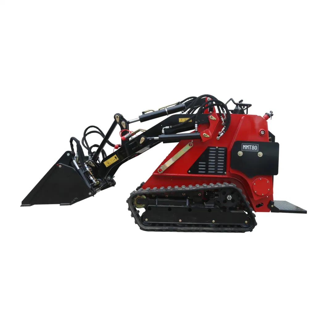 China Walk Behind Skid Steer Mini Loader Price with Digger for Sale