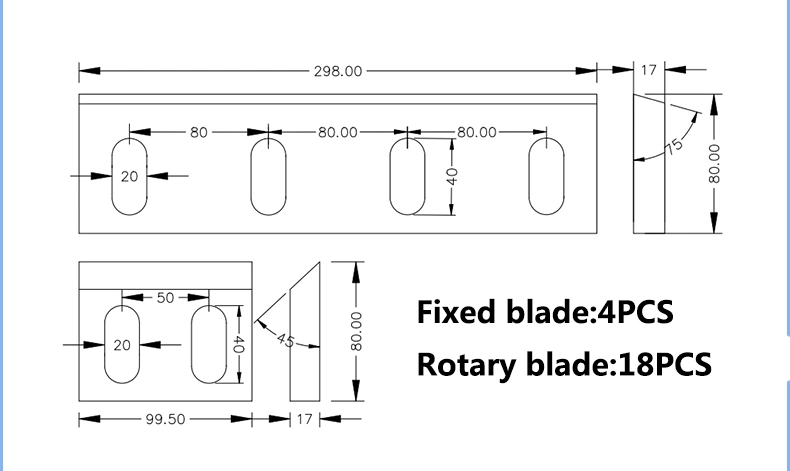 Crusher Machine Blade/Wood Shredder Blade/Wood Chipper Knife Blade