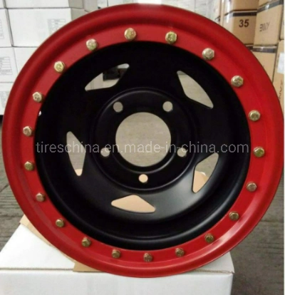 Steel Wheel Rim 15X7 CB 75mm PCD 5X114.3 Non Beadlock Gloss Black Wheel Ring D Hole with Customized Packing PCD 5X139.7 5X114.4 6X139.7 5X127 8X165.1