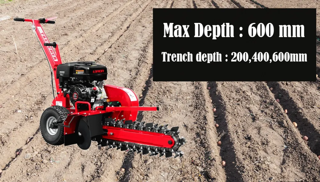 Fast Digging Landscaping and Irrigation Applications Cable Ditch Handleld Soild Trencher