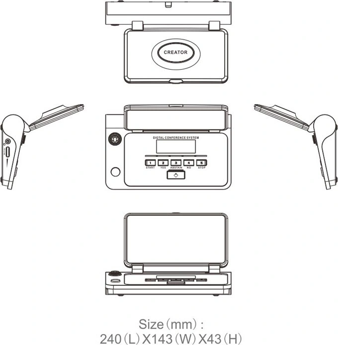 Creator Flip Type Voting Desktop Microphone